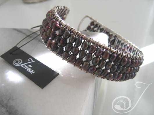 Black Pearl Cuff Bracelet