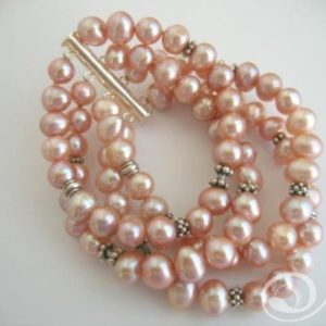 Heavenly Pink Pearl Cuff Bracelet