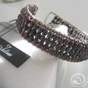 Black Pearl Cuff Bracelet