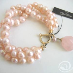 Tessa Pink Pearl Bracelet